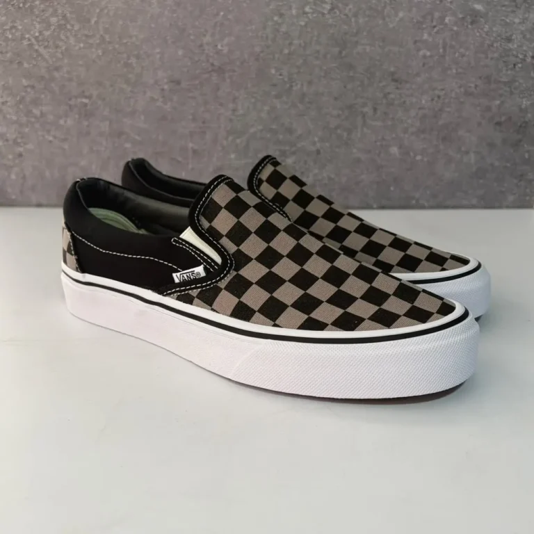 TENIS ZAPATILLAS SLIP ON CHECKERBOARD PEWTER