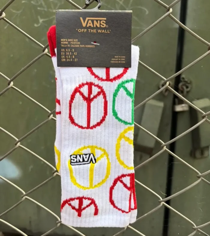 MEDIAS UNISEX PEACE SYMBOL CREW