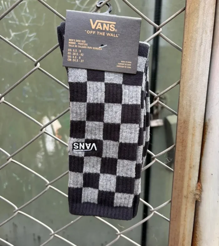 MEDIAS UNISEX CHECKERBOARD BLACK/GREY CREW